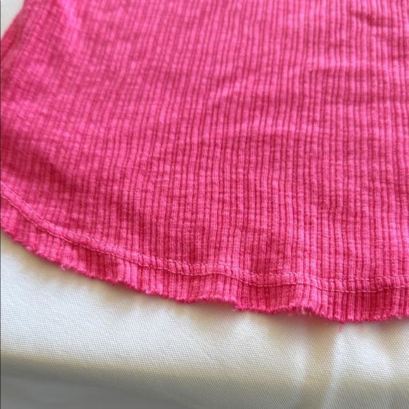 Sundry Pink Ribbed Tank Top - Picture 7 of 7